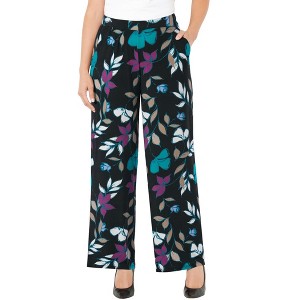 Catherines Women's Plus Size Anywear Wide Leg Pant - 1 of 4