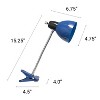 Creekwood Home 15.25" Basic Clip on Reading Light with Flexible Gooseneck Blue - 3 of 4