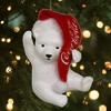 Kurt Adler Plastic Ornament for Christmas Tree, Coca-Cola Polar Bear Cub with Hat - 3 of 3