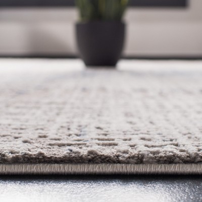 Contemporary Abstract Gray/Blue Synthetic 9' x 12' Area Rug