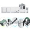 122'' Large Wood Chicken Coop, 2 Story Hen House for 3-5 Chickens,Outdoor Chicken Run with Nesting Box & Pull-on Tray, Rabbit Hutch for Small Animals - 2 of 4