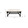 HomeRoots 48" White And Black Genuine Marble And Solid Wood Square Coffee Table - 3 of 4