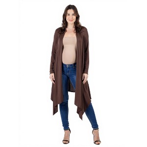 Maternity Extra Long Open Front Cardigan - 24seven Comfort Apparel™ - 1 of 3