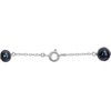 EVERLY JEWELRY | Sterling Silver 6.5-8.5mm Black Cultured Freshwater Pearl Station Bracelet - 7.25 in - 2 of 4