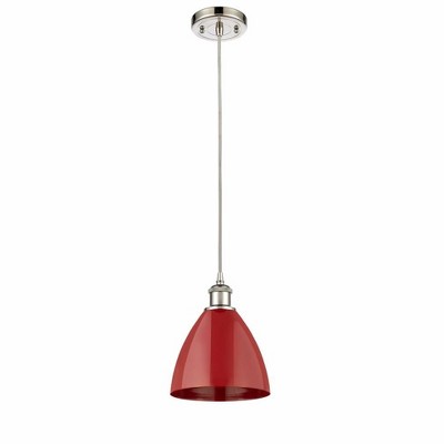 Plymouth Dome - 1 Light Cord Hung Mini Pendant In Industrial Style-11.25 Inches Tall and 7.5 Inches Wide