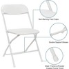 SUGIFT 6 Pack Plastic Folding Chair Outdoor Indoor White Folding Chairs, 350lbs Capacity - 3 of 4