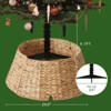 JIONJOY Natural Seagrass Christmas Tree Collar & Woven Skirt, Stand Base Cover for 4-9ft Trees, Indoor Holiday Decoration - 2 of 4