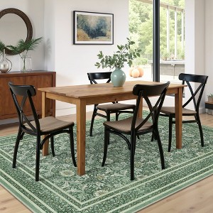 Abynow Medallion Diamond Faded Rustic Indoor Area Rug - 1 of 4
