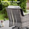 Ovios Orlando 6pc Brown Wicker Outdoor Patio Furniture Conversation Sofa Set with Swivel Chairs and Cushions - 4 of 4