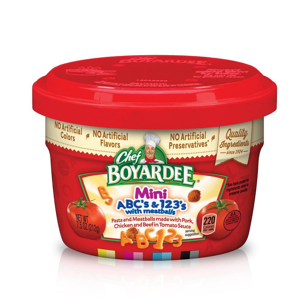 UPC 064144047185 product image for Chef Boyardee Mini-Bites ABC's & 123's with Meatballs - 7.5oz | upcitemdb.com