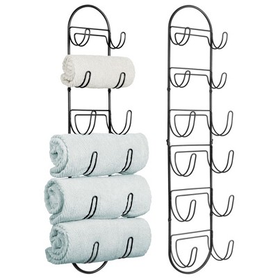 Swivel Towel Holder 5 Arm Swing Bar Wall Mount Rack Towel Hanger For Bathroom ₠ 