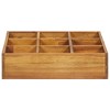 vidaXL Herb Garden Raised Bed in Solid Acacia Wood with Oil Finish, Rustic Design, 9 Pockets, Easy Assembly, 23.6" x 23.6" x 5.9" - 3 of 4