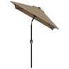 vidaXL Garden Parasol Taupe Polyester fabric Large Tiltable - 2 of 4