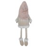 Northlight Sitting Christmas Gnome with Dangling Legs - 24" - Cream and Pink - 3 of 3