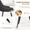 Kumasinova Modern Faux Leather Minimalist Dining Chairs Set of 2,2.76"Thick Cushion Dining Room Chairs with Metal Legs,400lbs Capacity,Black - 2 of 4