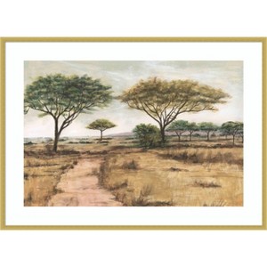 Amanti Art Savanna Plain I by Michael Willett Wood Framed Wall Art Print - 1 of 4