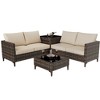 Outdoor PE Wicker Furniture Set 4 Piece - 4 of 4