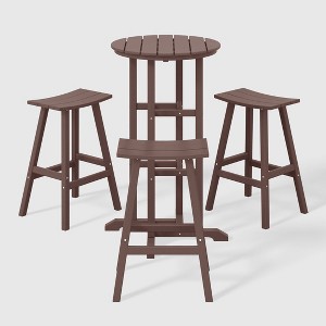 WestinTrends Malibu All Weather Hdpe Outdoor Patio Bar Height Bistro Set (4-Piece) - 1 of 4