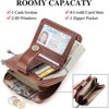 BEAFUP Women’s RFID Blocking Leather Wallet - Genuine Leather Small Bifold with Zipper Pocket & ID Window for Daily Use,Travel,Gift - 4 of 4