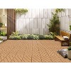 Vynxaria 36 Pieces of 12x12 Dark Gray Plastic Interlocking Tiles with Diagonal Stripes, Waterproof for Poolside, Balcony, Backyard, Patio - 4 of 4