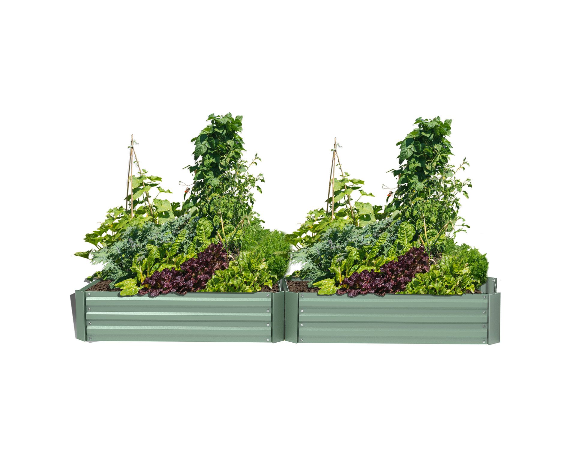 Aoodor Outdoor Raised Garden Bed Galvanized Steel Planter Box