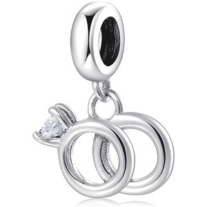 Sterling Silver Dangle Charm Bead for Mother's Day - Compatible with Charm Bracelets & Necklaces - 1 of 4