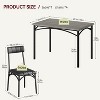 Industrial Dining Table Set for 5, Square Wood Tabletop kitchen Table with 4 Upholstered Chairs, Retro Dinner Dinette Table Set for Living Room - 2 of 4