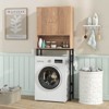 Costway Over The Toilet Storage Cabinet Free Standing Toilet Rack with Adjustable Shelf Black/White/Natural - 4 of 4