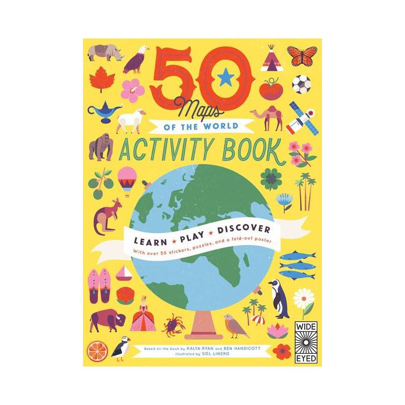 50 Maps of the World Activity Book - (Americana) by  Ben Handicott & Kalya Ryan (Paperback), 1 of 2