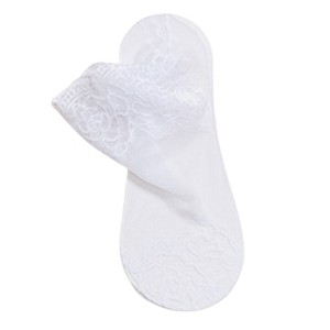 Anna-Kaci 6 Pairs Women's Floral Lace No Show Socks Lightweight Low Cut Sheer Liner with Silicone Heel Grip Elegant Invisible Design for Flats - 1 of 2