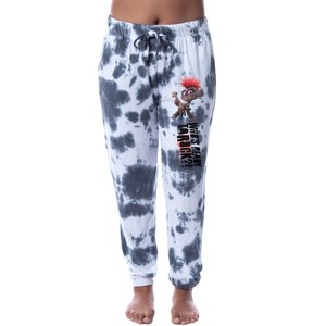 Dreamworks Trolls Womens' Queen Barb Sleep Jogger Pajama Pants Tie Dye Multicolored - 1 of 4
