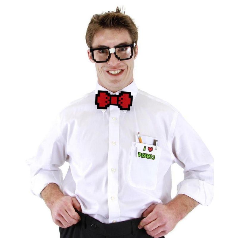 Elope Pixel-8 Nerd Costume Kit Adult One Size, 2 of 4