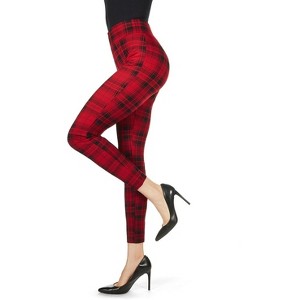 Memoi Women's Gaban Tartan Shaping Leggings - 1 of 4