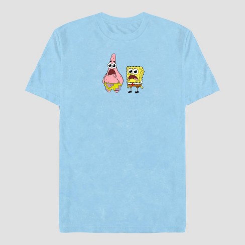 Men's Nickelodeon Spongebob Squarepants Short Sleeve Graphic T-shirt -  Light Blue : Target