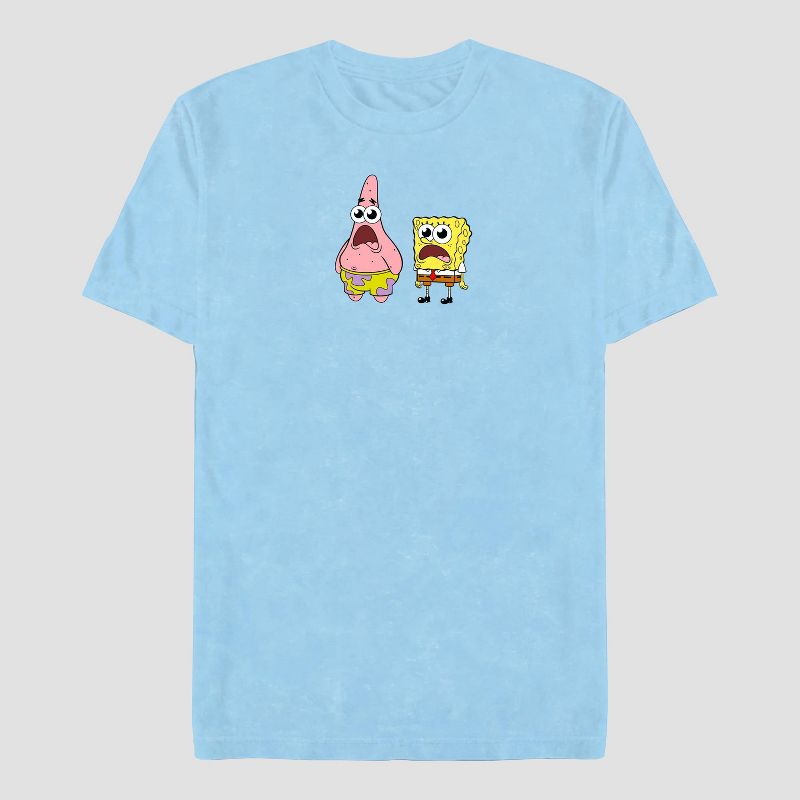 Men&#39;s Nickelodeon SpongeBob SquarePants Short Sleeve Graphic T-Shirt - Light Blue, 1 of 6