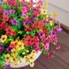 Aoibox Artificial Daisy Flowers with Eucalyptus Leaves for Outdoor Indoor Garden Home Decor, Faux Plants Greenery Boxwood Porch Patio, 12 Bundles - 2 of 4
