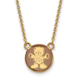 Black Bow Jewelry 14k Yellow Gold Plated Sterling Silver Sigma Delta Tau Greek Life Necklace 18 Inch - 1 of 4
