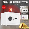 1.0 Cubic Feet Safe Box, Small Safe W/Removable Shelf, Alarm System, Digital Electronic Security Money Box for Cash, White - 2 of 4