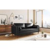 85" PU Wooden Legs 3-Seat Sofa with Modern Design and Includes 2 Throw Pillows for Living Room or Bedroom - 4 of 4