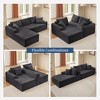 103" Corduroy Upholstered Modular L-Shape Sectional Sofa with Right-Facing Chaise, No-Assembly Couch - 3 of 4