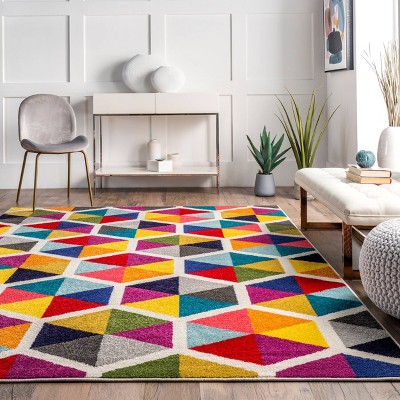 Maris Multicolor Geometric Synthetic Area Rug