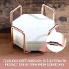 Rose Gold Coaster Holders (2 Pk) Non-Skid & Non-Scratch Holders - Fits 5 Coasters 4" to 4.25" - Holds Coasters of Any Shape- Great Gift Idea - 3 of 4