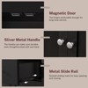 USIKEY Pantry Storage Cabinet with 4 Doors and 1 Drawer, Cupboard with 6 Hanging Shelves and Adjustable Shelves for Kitchen, Dining Room - 3 of 4