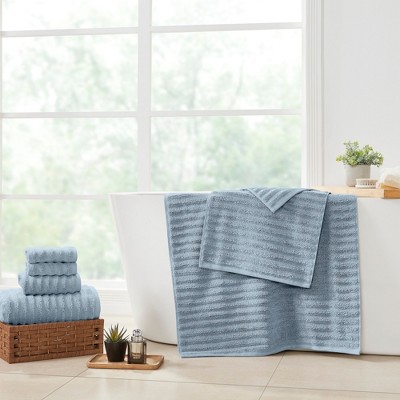 Spa Blue Egyptian Cotton 6-Piece Towel Set