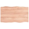 vidaXL Table Top Light Brown 39.4"x23.6"x(0.8"-1.6") Treated Solid Wood Live Edge - 2 of 4