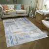 LunaLulinlk Sleek Lines Multi 5 ft. 3 in. x 7 ft. Area Rug White Polyester - 4 of 4