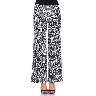 Women's Geometric Printed Palazzo Pants - White Mark