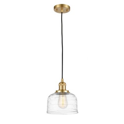 Bell - 1 Light Cord Hung Mini Pendant In Industrial Style-10 Inches Tall and 8 Inches Wide