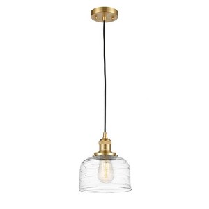 Bell - 1 Light Cord Hung Mini Pendant In Industrial Style-10 Inches Tall and 8 Inches Wide - 1 of 1