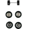 Super Singles with Fronts Sets of Wheels (10 Sets) 1/87 (HO) Plastic Model by Promotex - 2 of 3